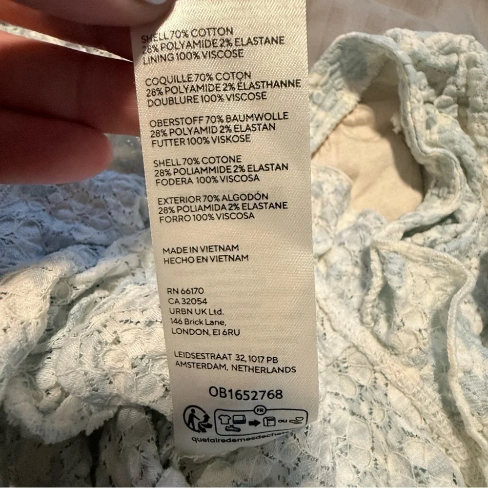 Free People White Puff Sleeve Fitted Blouse